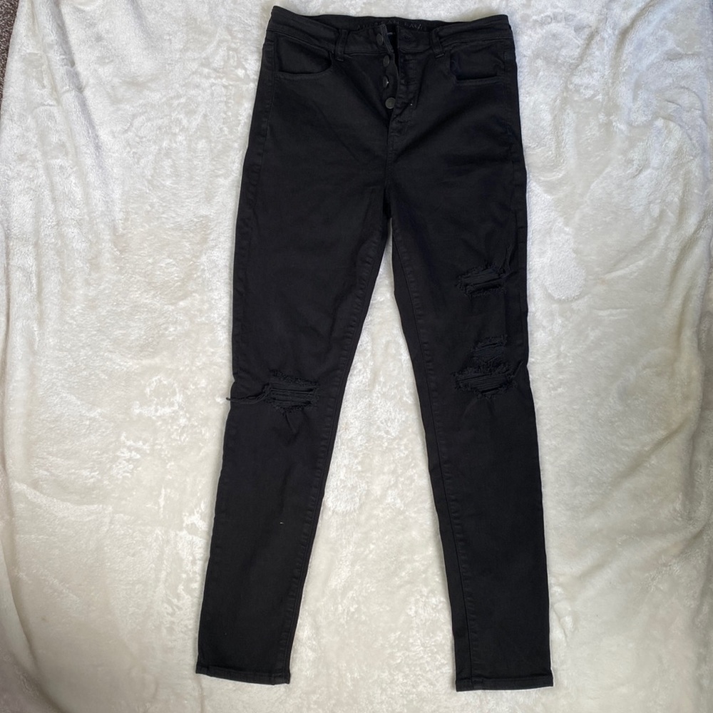 American Eagle distressed next level stretch skinny jeans